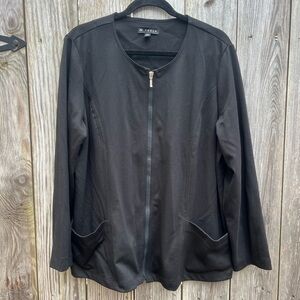 N TOUCH Black Full Zipper Jacket Women’s Large